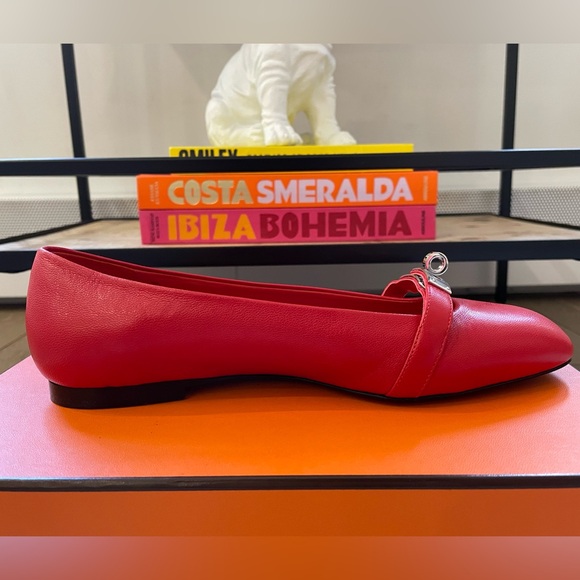 BNIB Hermes Kelly lock Ballet flats sz 37.5 - Picture 13 of 16